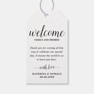 Etiquetas Para Regalos Bolsas de Favor de Bienvenida boda