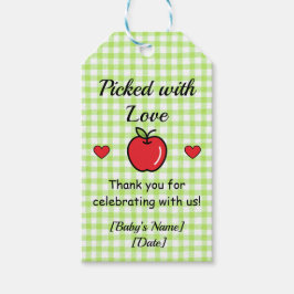 Etiquetas Para Regalos Bolsas de Favor para Baby Shower de Manzana