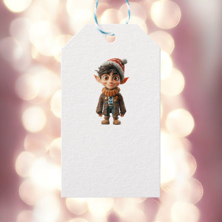 Etiquetas Para Regalos Bolsas de regalo de Elf White para chicos alegres