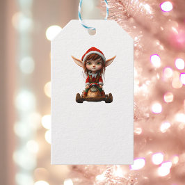 Etiquetas Para Regalos Bolsas de regalo de Elf White para Navidades de la