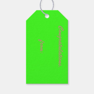 Etiquetas Para Regalos Bolsas de regalo verde Neon 10-Pack de Personaliza