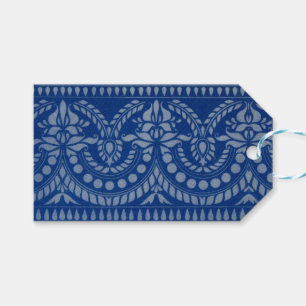 Etiquetas Para Regalos bonita decoración de estilo victoriano azul