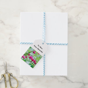 Etiquetas Para Regalos Bonito de flor de corazón sangrante rosa Elegante