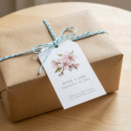 Etiquetas Para Regalos Bonito Flor de cerezo rosa Flor de flores de la bo