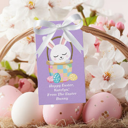 Etiquetas Para Regalos Bonito Niños Personalizables Conejitos de Pascua