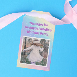 Etiquetas Para Regalos Bonito Pastel Rainbow Sparkle Girls Birday Party