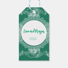 Etiquetas Para Regalos Bonito Sticker Verde de Amor