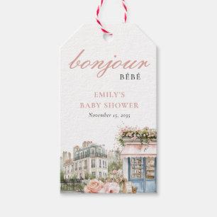 Etiquetas Para Regalos Bonjour Bébé Paris Baby Shower francés