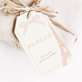 Etiquetas Para Regalos Bonjour Bébé Pink Paris Eiffel Baby Shower Favor