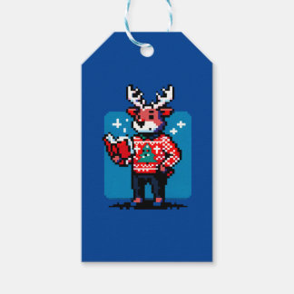 Etiquetas Para Regalos Bookish Reindeer - Cosy diseño de Navidades de art