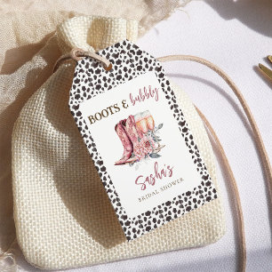 Etiquetas Para Regalos Boots y lujosa elegante ducha de novia rosa