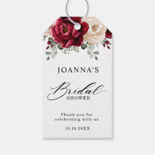 Etiquetas Para Regalos Borgoña Champagne Ivory Mauve Rosa ducha de novia