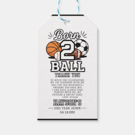 Etiquetas Para Regalos Born 2 Ball Sports Themed Boy 2nd Birthday Party