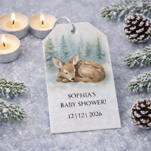 Etiquetas Para Regalos Bosque Duerme Ciervo Bebé Invierno Baby Shower
