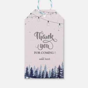 Etiquetas Para Regalos Bosque, Selva, Árboles de Pino Gracias