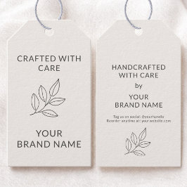 Etiquetas Para Regalos Botanical Branding Small Business Minimalist Hang 