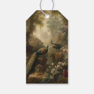 Etiquetas Para Regalos Botánico: pavos reales personalizable jardín inglé