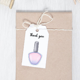 Etiquetas Para Regalos Botella polaca de Nail Rosa