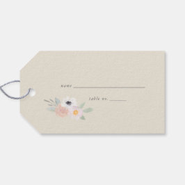 Etiquetas Para Regalos Bouquet acuarela, tabla de ducha de novia No. etiq