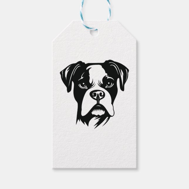 Etiquetas Para Regalos Boxer Dog (Anverso)