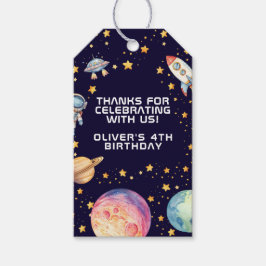 Etiquetas Para Regalos Boy Modern Cohetes Espaciales Barco Fiesta de Cump