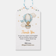 Boy Teddy Bear Baby Shower Gracias Cartas Planas