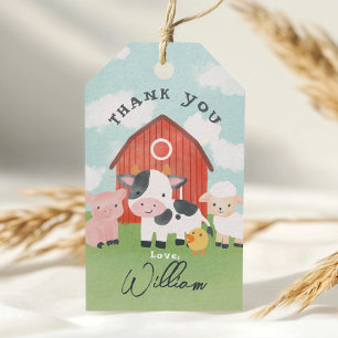 Etiquetas Para Regalos Boys Farm Animal Barnyard Birthday Favor