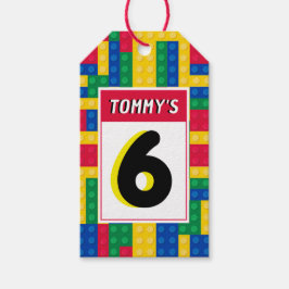 Etiquetas Para Regalos Brick Builder Customizable Birthday FAVOR TAG