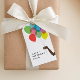 Etiquetas Para Regalos Bright Balloons Happy Birday Gift Tag