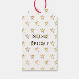 Etiquetas Para Regalos Brillan las estrellas del oro blanco