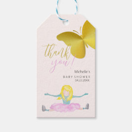Etiquetas Para Regalos Brillante Como Un Ilustracion De Acuarela Chica