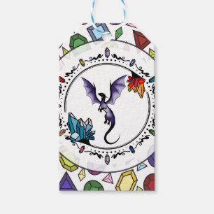 Etiquetas Para Regalos Brillante Fantasía Gemstone elegante Amethyst Drag