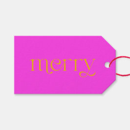 Etiquetas Para Regalos Brillante ferry Fuchsia y festividad de Navidades 
