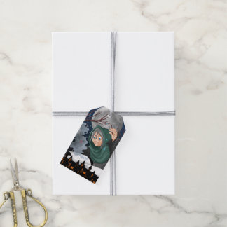 Etiquetas Para Regalos Bruja espeluznante y casa embrujada Halloween🌙