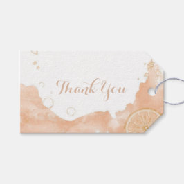 Etiquetas Para Regalos Brunch & Bubbly Favor Tags – Peach Watercolor