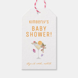 Etiquetas Para Regalos Brunch Bubbly Spring Floral Champagne Baby Shower
