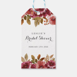 Etiquetas Para Regalos Brunch rústico y ducha bucal de otoño