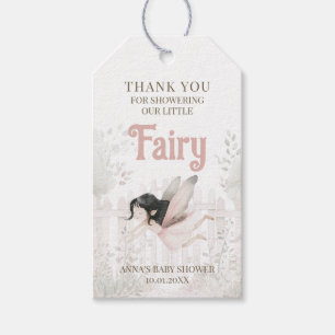 Etiquetas Para Regalos Brunette Fairy Baby Shower Gracias