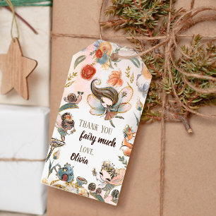 Etiquetas Para Regalos Brunette Fairy Birthday Party Favor Gift Tags