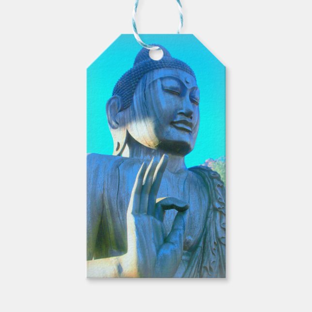 Etiquetas Para Regalos buddha azul (Anverso)