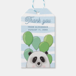 Etiquetas Para Regalos Buen panda. Niños animales de oso verde azul graci