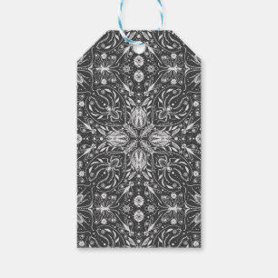 Etiquetas Para Regalos Bugs, blanco roto sobre negro