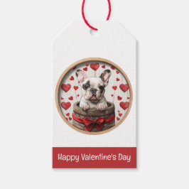 Etiquetas Para Regalos Bulldog francés de San Valentín