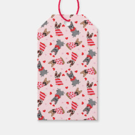 Etiquetas Para Regalos Bulldoges de San Valentín