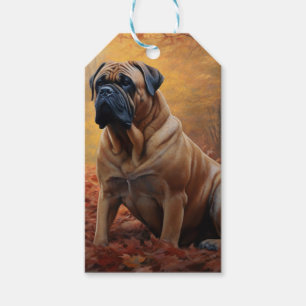 Etiquetas Para Regalos Bullmastiff en Otoño Hojas Caídas Inspiran