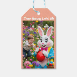 Etiquetas Para Regalos Bunny and Kid photo Easter