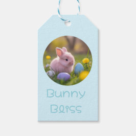 Etiquetas Para Regalos Bunny Bliss - Pascua de conejo rosado