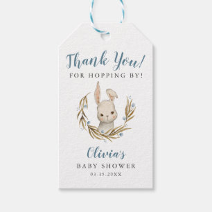 Etiquetas Para Regalos Bunny Boy Baby Shower gracias por pasear