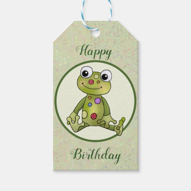 Etiquetas Para Regalos Bunter Frosch (Anverso)