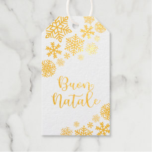 Etiquetas Para Regalos Buon Natale, italiano Feliz Navidad Elegante